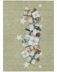 Addison Rugs Raeain Green Washable Indoor-Outdoor Rug