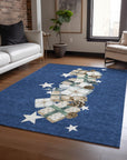 Addison Rugs Raeain Navy Washable Indoor-Outdoor Rug