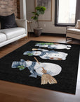 Raeanor Black Washable Indoor-Outdoor Rug