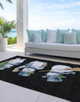 Raeanor Black Washable Indoor-Outdoor Rug