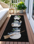Raeanor Black Washable Indoor-Outdoor Rug