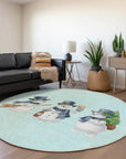 Raeanor Blue Washable Indoor-Outdoor Rug