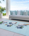 Addison Rugs Raeanor Blue Washable Indoor-Outdoor Rug