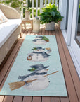 Addison Rugs Raeanor Blue Washable Indoor-Outdoor Rug