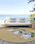 Addison Rugs Raeanor Gold Washable Indoor-Outdoor Rug