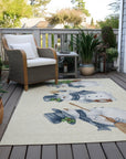 Addison Rugs Raeanor Ivory Washable Indoor-Outdoor Rug