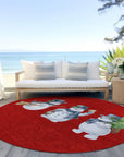 Addison Rugs Raeanor Red Washable Indoor-Outdoor Rug