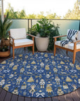 Addison Rugs Raeara Blue Washable Indoor-Outdoor Rug