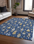 Addison Rugs Raeara Blue Washable Indoor-Outdoor Rug