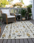Addison Rugs Raeara Ivory Washable Indoor-Outdoor Rug