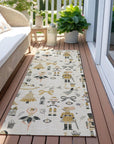 Addison Rugs Raeara Ivory Washable Indoor-Outdoor Rug