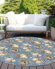 Addison Rugs Raearis Blue Washable Indoor-Outdoor Rug