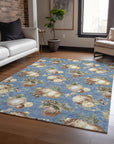 Addison Rugs Raearis Blue Washable Indoor-Outdoor Rug
