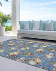 Addison Rugs Raearis Blue Washable Indoor-Outdoor Rug