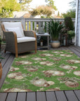 Addison Rugs Raearis Green Washable Indoor-Outdoor Rug