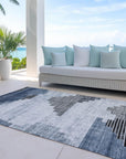 Addison Rugs Raeel Blue Washable Indoor-Outdoor Rug