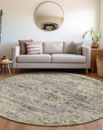 Raeor Brown Washable Indoor-Outdoor Rug