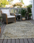 Raeor Brown Washable Indoor-Outdoor Rug