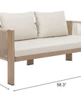 Zuo Modern Rebel Olefin Fabric Outdoor Sofa