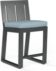 Redondo Sunbrella Outdoor Barstool-Outdoor Bar Stools-Sunset West-Canvas Skyline-LOOMLAN