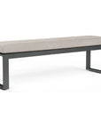Redondo Sunbrella Outdoor Dining Bench-Outdoor Benches-Sunset West-Canvas Natural-LOOMLAN