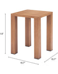 Zuo Modern Regels Aluminum Outdoor Side Table