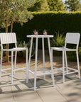 Zuo Modern Ren Aluminum White Outdoor Bar Table