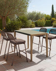 Zuo Modern Rio Olefin Fabric Outdoor Barstool 2PC