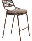 Zuo Modern Rio Olefin Fabric Outdoor Barstool 2PC