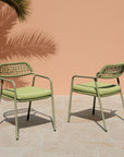 Zuo Modern Rio Olefin Fabric Outdoor Dining Chair 2PC