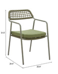 Zuo Modern Rio Olefin Fabric Outdoor Dining Chair 2PC