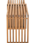 Zuo Modern Riviera Natural Wooden Extendable Outdoor Bench 2PC