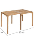 Zuo Modern Riviera Natural Wooden Extendable Outdoor Dining Table