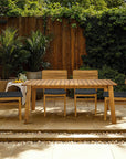 Riviera Wooden Outdoor Dining Table-Outdoor Dining Tables-LH Imports-LOOMLAN