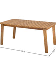 Riviera Wooden Outdoor Dining Table-Outdoor Dining Tables-LH Imports-LOOMLAN