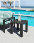 Zuo Modern Rolig Aluminum Black Outdoor Side Table