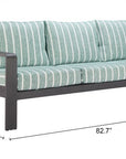 Zuo Modern Rolig Green Olefin Fabric Outdoor Sofa