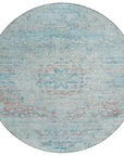 LOOMLAN Rugs Rosantha Blue Washable Indoor-Outdoor Rug