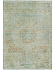 LOOMLAN Rugs Rosantha Green Washable Indoor-Outdoor Rug