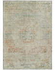LOOMLAN Rugs Rosantha Tan Washable Indoor-Outdoor Rug