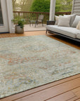 LOOMLAN Rugs Rosantha Tan Washable Indoor-Outdoor Rug
