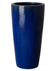 Round 36"H Blue Tall Outdoor Planter