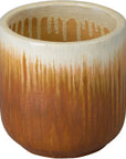 Emissary Round Amber Ceramic Planter
