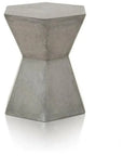Essentials For Living Round Bento Accent Table Slate Gray Concrete
