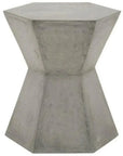 Essentials For Living Round Bento Accent Table Slate Gray Concrete