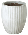Round Ridge Ceramic Planter