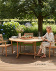 HiTeak Royal Teak Patio Round Dining Set 5PC