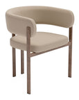 Zuo Modern Ruge Faux Leather Dining Chair 2PC
