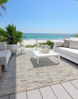 LOOMLAN Rugs Ruzenth Ivory Washable Indoor-Outdoor Rug