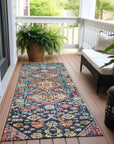 Addison Rugs Saelain Teal Washable Indoor-Outdoor Rug